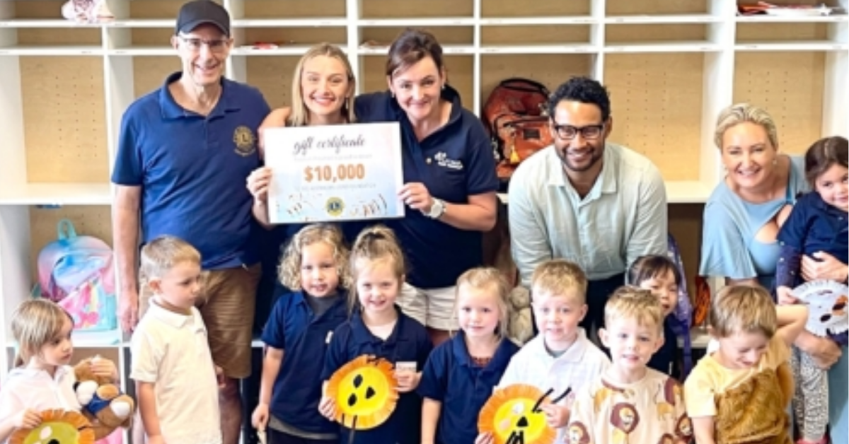 Coogee Lions Club Receives Randwick Preschool’s Donation to AFL National Disaster Appeal