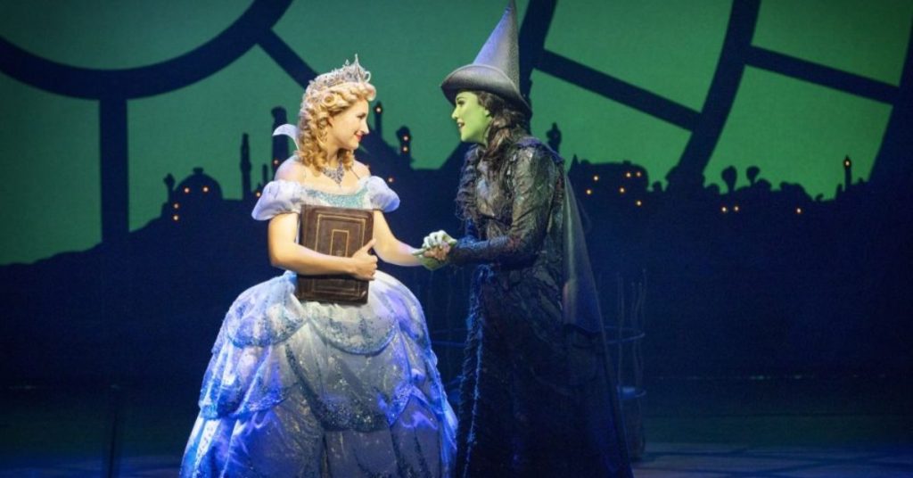 Queenslander Courtney Monsma as Glinda and Sheridan Adams as Elphaba.