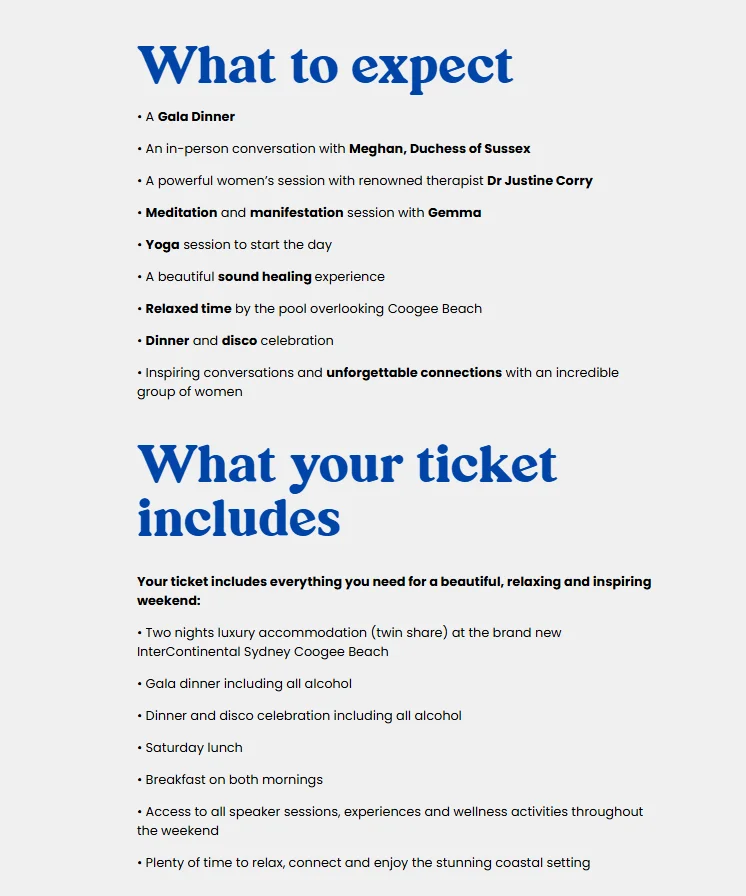 Coogee retreat event