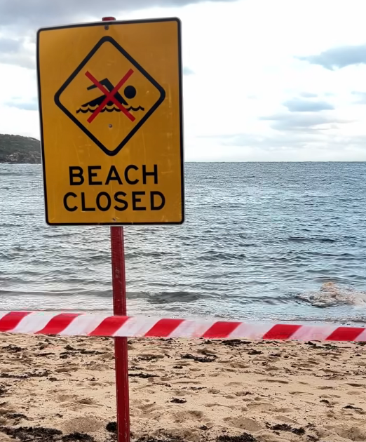 beach closed